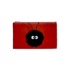 Red Cute Dazzled Bug Cosmetic Bag (small)