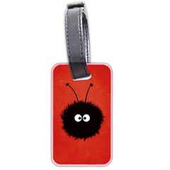 Red Cute Dazzled Bug Luggage Tag (two Sides) by CreaturesStore