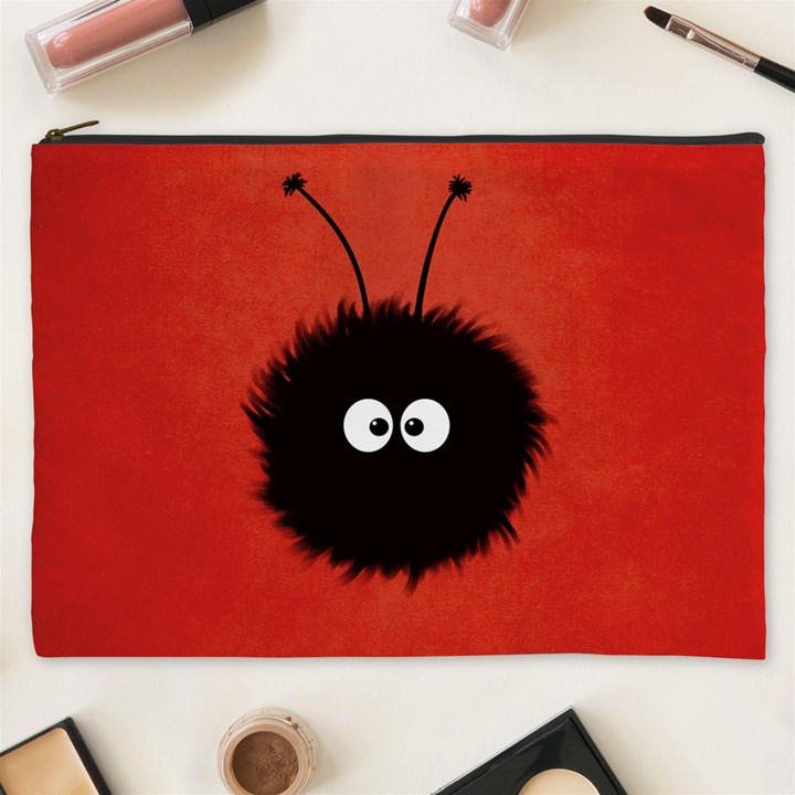 Red Cute Dazzled Bug Cosmetic Bag (XXXL)