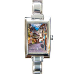 Alsace France Rectangular Italian Charm Watch