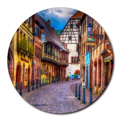 Alsace France 8  Mouse Pad (round)