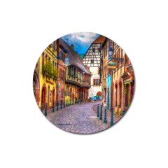 Alsace France Magnet 3  (round)