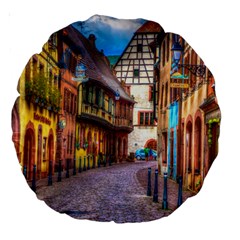 Alsace France 18  Premium Round Cushion  by StuffOrSomething