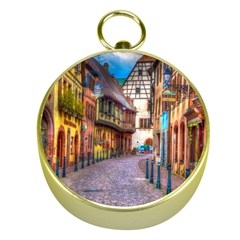 Alsace France Gold Compass