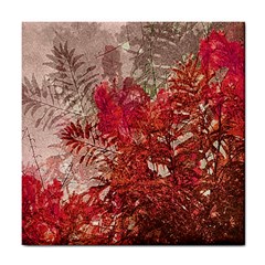 Decorative Flowers Collage Ceramic Tile by dflcprints