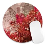 Decorative Flowers Collage 8  Mouse Pad (Round) Front