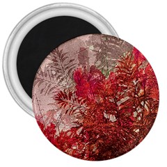 Decorative Flowers Collage 3  Button Magnet