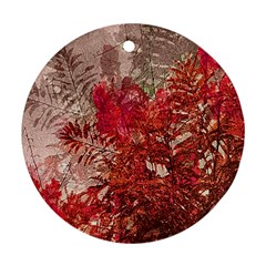 Decorative Flowers Collage Round Ornament by dflcprints