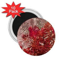 Decorative Flowers Collage 2 25  Button Magnet (10 Pack)