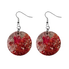 Decorative Flowers Collage Mini Button Earrings