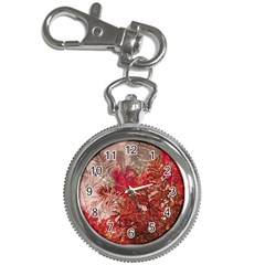 Decorative Flowers Collage Key Chain Watch by dflcprints