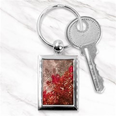 Decorative Flowers Collage Key Chain (rectangle)