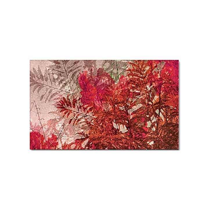 Decorative Flowers Collage Sticker (Rectangle)