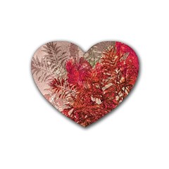 Decorative Flowers Collage Drink Coasters (heart)