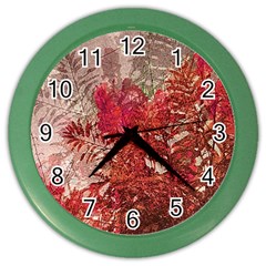 Decorative Flowers Collage Wall Clock (color)