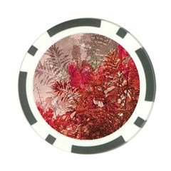 Decorative Flowers Collage Poker Chip