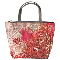 Decorative Flowers Collage Bucket Handbag by dflcprints