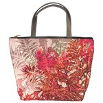 Decorative Flowers Collage Bucket Handbag Front