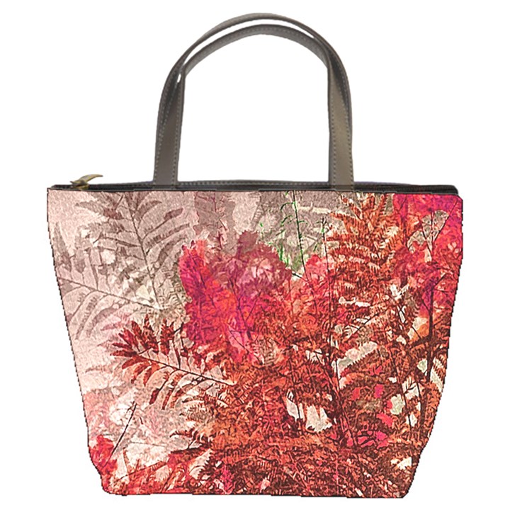 Decorative Flowers Collage Bucket Handbag