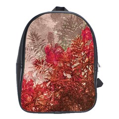 Decorative Flowers Collage School Bag (large)