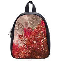 Decorative Flowers Collage School Bag (small) by dflcprints