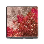 Decorative Flowers Collage Memory Card Reader with Storage (Square) Front