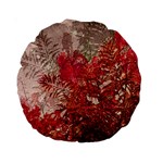 Decorative Flowers Collage 15  Premium Round Cushion  Back