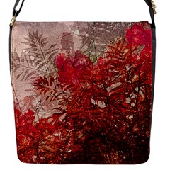 Decorative Flowers Collage Flap Closure Messenger Bag (small) by dflcprints