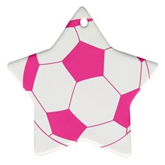 Soccer Ball Pink Star Ornament