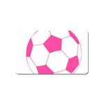 Soccer Ball Pink Magnet (Name Card) Front