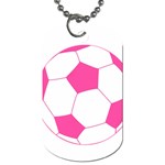 Soccer Ball Pink Dog Tag (One Sided) Front