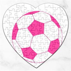 Soccer Ball Pink Jigsaw Puzzle (heart)