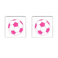 Soccer Ball Pink Cufflinks (square) by Designsbyalex