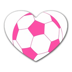 Soccer Ball Pink Mouse Pad (heart) by Designsbyalex