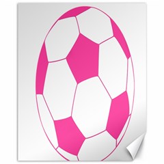 Soccer Ball Pink Canvas 11  X 14  (unframed) by Designsbyalex