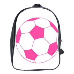 Soccer Ball Pink School Bag (large)