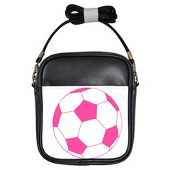 Soccer Ball Pink Girl s Sling Bag