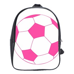 Soccer Ball Pink School Bag (xl) by Designsbyalex