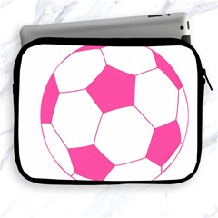 Soccer Ball Pink Apple Ipad Zippered Sleeve by Designsbyalex