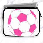 Soccer Ball Pink Apple iPad Zippered Sleeve Front