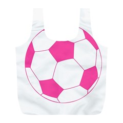 Soccer Ball Pink Reusable Bag (l)