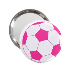 Soccer Ball Pink Handbag Mirror (2 25 )