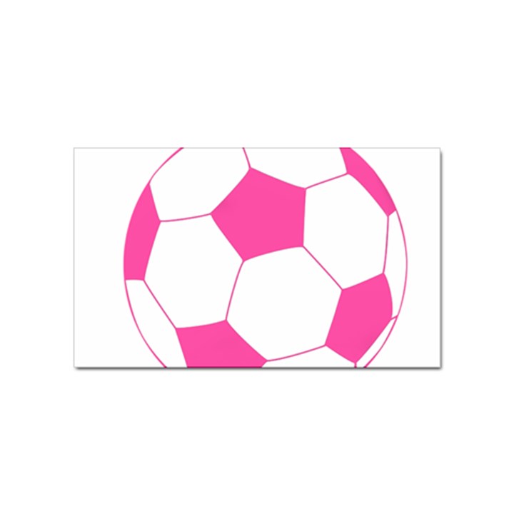 Soccer Ball Pink Sticker 100 Pack (Rectangle)