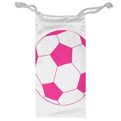 Soccer Ball Pink Jewelry Bag