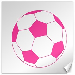 Soccer Ball Pink Canvas 12  X 12  (unframed) by Designsbyalex