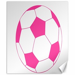 Soccer Ball Pink Canvas 20  X 24  (unframed) by Designsbyalex