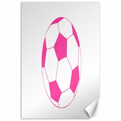 Soccer Ball Pink Canvas 24  X 36  (unframed) by Designsbyalex