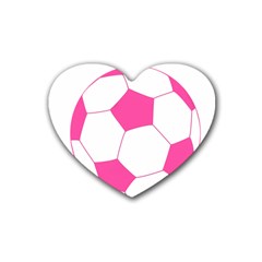 Soccer Ball Pink Drink Coasters (heart)