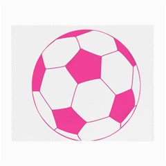 Soccer Ball Pink Glasses Cloth (small, Two Sided)