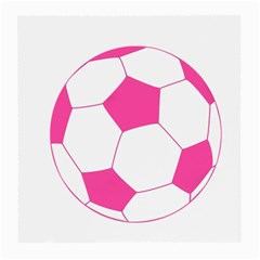 Soccer Ball Pink Glasses Cloth (medium, Two Sided)